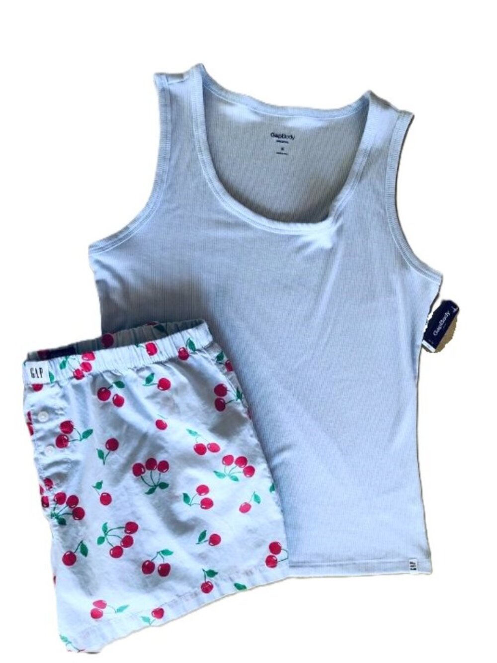 Gapbody Cherry Print Boxer Set Color: Lt Blue Size: S NWT